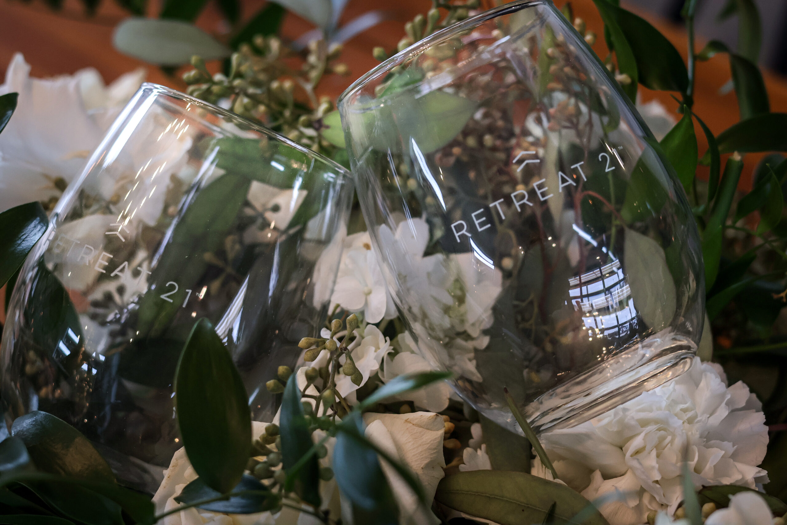 Cabin nestled in the woods during summer at Retreat 21 near Columbus, Ohio